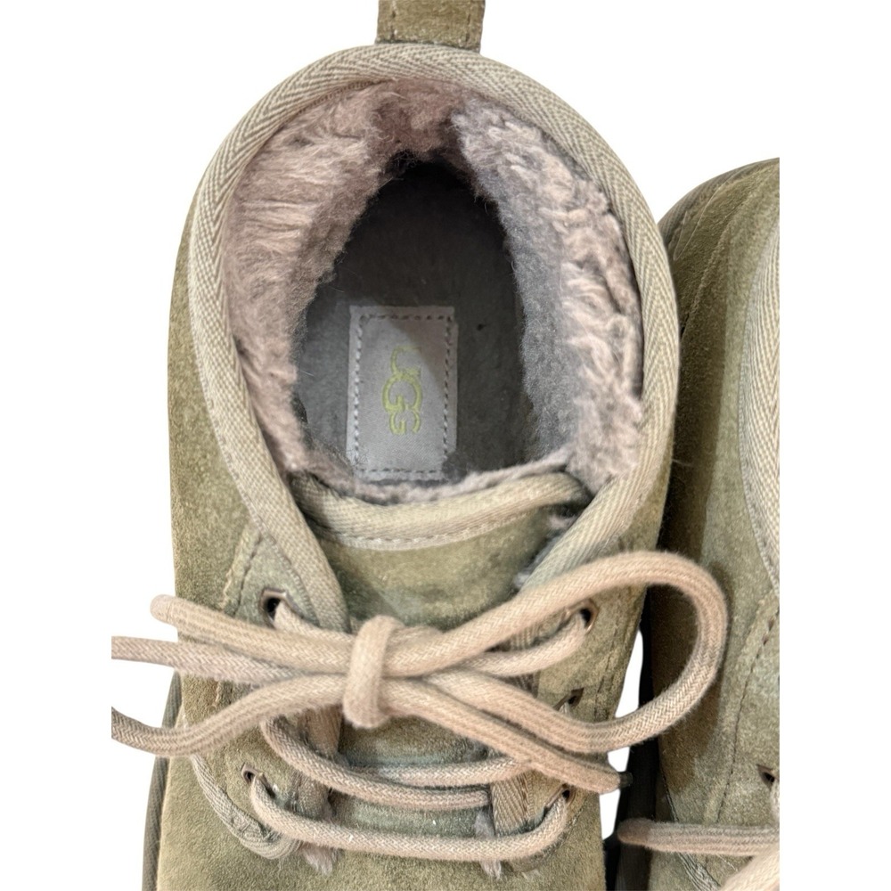 UGG Women's US 9 Burnt Olive Neumel Chukka Suede Ankle Boots Fur Lined Lace Up - Picture 6 of 7
